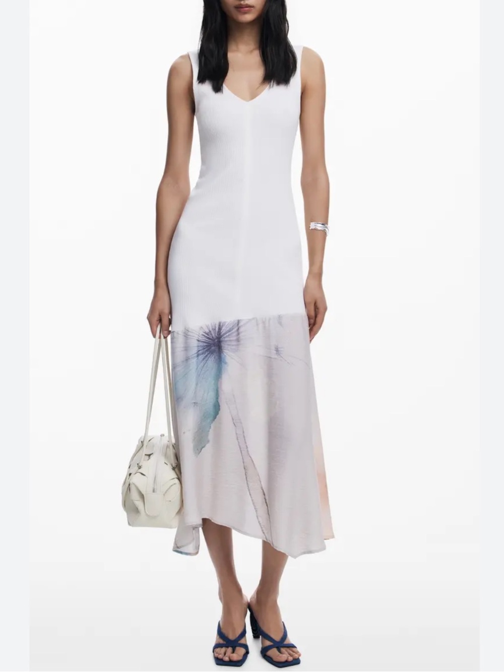 Desigual Sleeveless Handkerchief Hem Dress New!